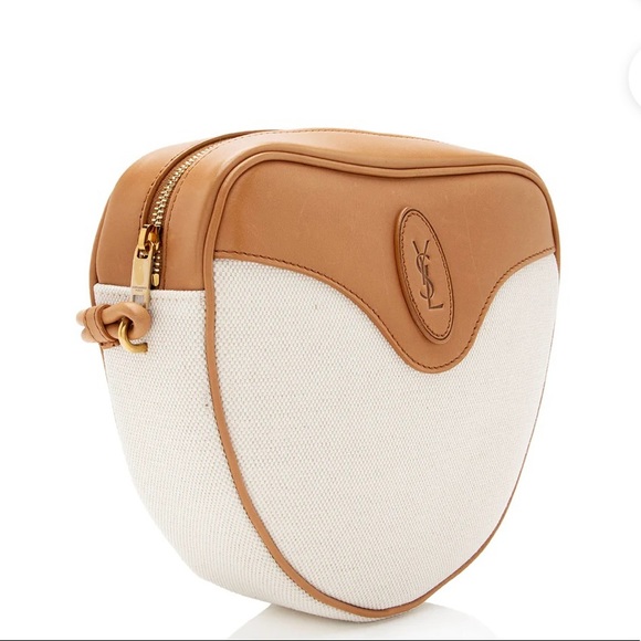 NWT Saint Laurent Canvas Sac Coeur Crossbody Bag - Picture 6 of 10